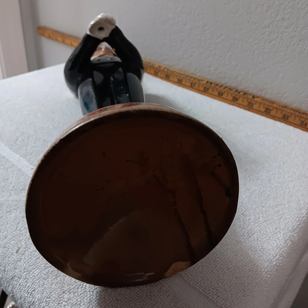 Ceramic Soldier Figurine with Black Uniform